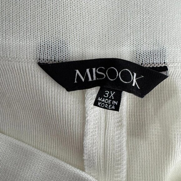 Misook Pull On Ankle Pants Womens 3X White Acrylic Polyester NWT PT-2367 - Picture 8 of 8